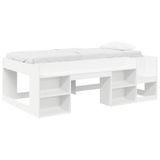 vidaXL Kinderbedframe met opbergruimte Wit 98,5 x 200 cm Bewerkt hout