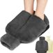 Merkloos Voetverwarmer 2 liter warmwaterkruik - Voetenwarmer zonder stroom - Zachte en warme voetwarmer grijs - Dames/Heren/Kinderen - 38 x 32 cm