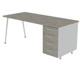 Quadrifoglio Bureau met ladeblok 140x80 cm HB 4 laden
