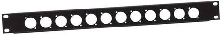 Adam Hall 19" rackpaneelvoor 12xXLR - 1HE staal - Rack paneel