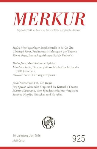 MERKUR Klett-Cotta Verlag MERKUR 6/2026, Jg.80 Paperback