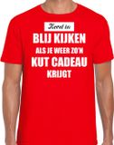 Bellatio Decorations Shoppartners Bv Rood fout Kerstshirt / t-shirt - Kerst is blij kijken / kut cadeau - heren - Kerstkleding / Christmas outfit XXL