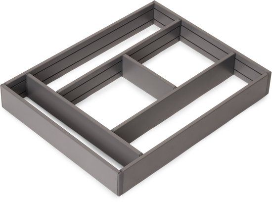 Emuca Alumount ladeindeling 450x500, Aluminium, Antracietgrijs