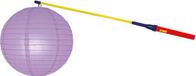 Merkloos Lampionstokje 50 cm - met lampion - lila paars - D25 cm - Sint Maarten