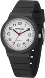 Sinar - Horloge Dames - Kinderhorloge Jongen Meisje - Tiener - Analoog - 10 bar Waterdicht - Zwart - Ø 34mm - Verstelbaar (13 - 18 cm) - Stevig & Zacht Siliconen bandje - Edelstalen Sluiting - Quartz uurwerk - XB-18-1