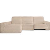 ECOMMERC3 Bankhoes voor chaise longue met lange arm links met bi-elastische ontspanning, beige, super elastisch, ademend en steunschuim