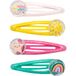 GRUSS & CO 70117 Haarspeldenset, motief "regenboog", cadeauset met 4 haarspelden, cadeau voor kinderverjaardag, schooltas, meisjes