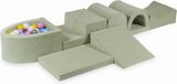 Viking Choice Jeu de mousse menthe - piscine à balles et 100 balles bleues roses - 7 pièces