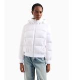 Armani A|X Armani Exchange Dames Veste Matelassée à Capuche Blanc