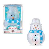 TRENDHAUS Magic Moments 968913 sneeuwpop Maltose glitter, ca. 5,8 cm x 8,3 cm x 5,5 cm, squishy in de vorm van een sneeuwpop, stressbal voor kinderen en volwassenen