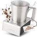 Wan GmbH Mousseur à lait - 3 interrupteurs - 6 fonctions - capacité 500 ml - 600 Watt - couleur Argent - PC-MS 1032