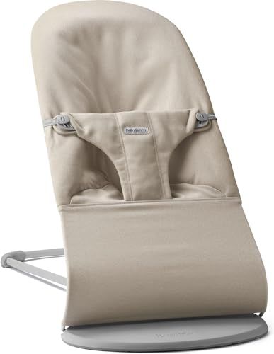 BabyBjörn Wipstoel Bliss - Geweven mélange - Lichtbeige - Ergonomisch - Verstelbaar - Inklapbaar