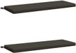 vidaXL Bankkussens SOEST 2 st 100% Polyester Antraciet 110 x 40 x 5 cm