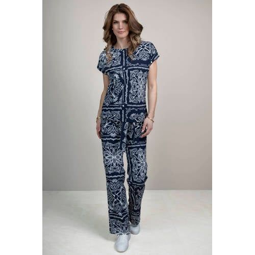 Elvira Collections high waist broek donkerblauw