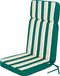 PillowPrim Coussin pour chaise de jardin Eliza -49×119 cm- pour chaise à haut dossier, utilisable des deux côtés, résistant aux intempéries, avec rubans & élastique