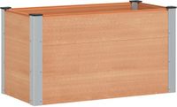 vidaXL Verhoogde plantenbak bruin 100 x 50 x 54 cm WPC en Aluminium