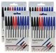 Merkloos / Sans marque Balpennen - 40x stuks - 3 kleuren - rood - zwart - blauw - pen