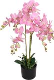 vidaXL Kunstplant Orchidee met Pot 75 cm Roze