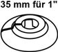 KIRCHHOFF Rosace de radiateur PP, blanc, 35 x 10 mm, pour 1