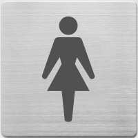 Alco Alco bordje dames toilet RVS (9 x 9 cm)