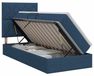 vidaXL - Bed with storage and mattress - Blue - 100 x 200 cm - Fabric