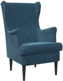 vidaXL Fauteuil Blauw Fluweel