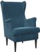 vidaXL Fauteuil Bleu Velours