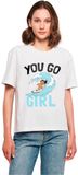 Merchcode Disney Lilo & Stitch - You Go Girl Dames T-shirt - M - Wit
