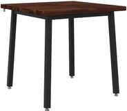 vidaXL Eettafel Massief Acacia Hout Donkerbruin en Zwart 70 x 70 x 75 cm