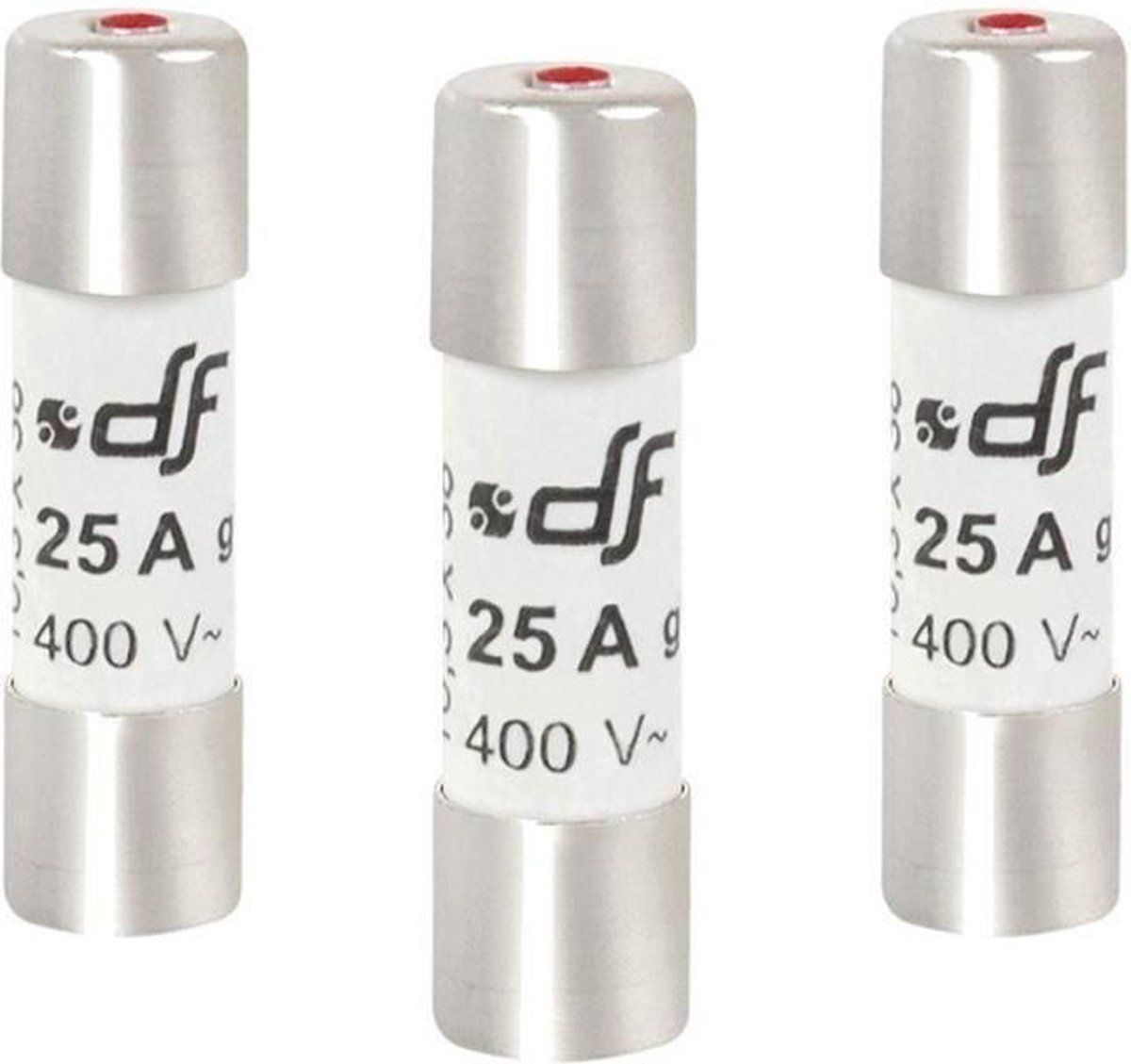 DEBFLEX Lot van 3 zekeringen 10,3x38 25 A