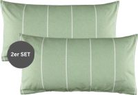 ESPRIT Housse de coussin renforcée HARPLINES Vert, 40 x 80 cm, 2 pièces
