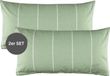 ESPRIT Housse de coussin renforcée HARPLINES Vert, 40 x 80 cm, 2 pièces