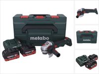 Metabo WB 18 LTX BL 15-125 Quick accu-haakse slijper 18 V 125 mm borstelloos + 2x accu 10,0 Ah + oplader + metaBOX