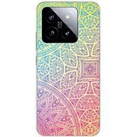 Xiaomi Bedrukt siliconen hoesje compatibel met Xiaomi 14 Pro Mandala pastel