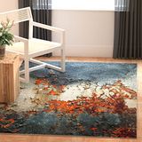 Safavieh Glacier Collection GLA125B Rug, Blue/Multi, 160 x 229 cm