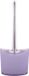 MSV Toiletborstel in houder Aveiro - Kunststof/RVS - Lila/Zilver - 37 cm