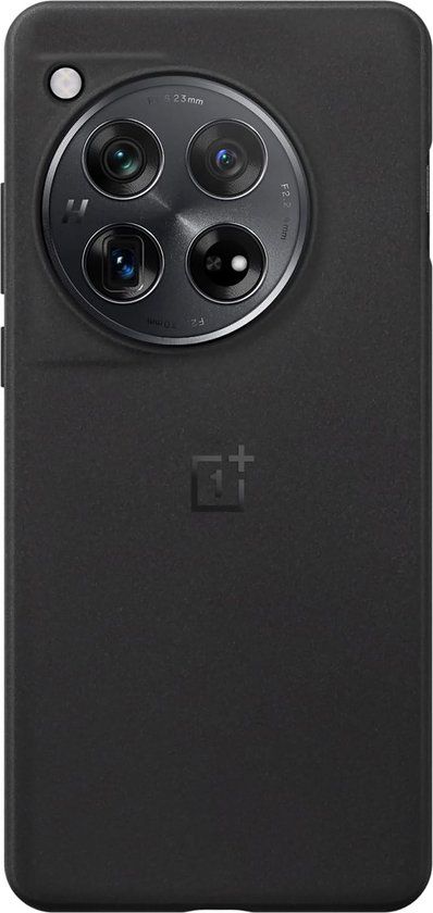 OnePlus 12 Hoesje Sandstone Textuur Back Cover Zwart