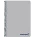 Liderpapel Notitieboek, spiraalbinding, A7, kunststof, 100 stuks, 90 g, 5 mm, 4 strepen, grijs