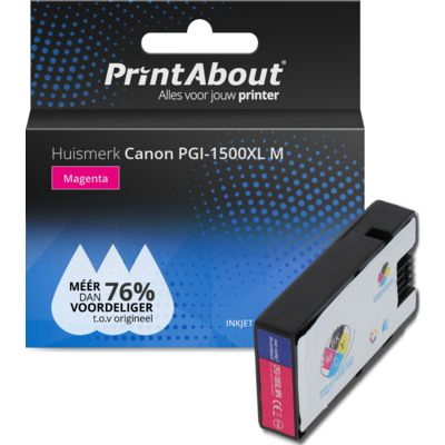 PrintAbout Huismerk Canon PGI-1500XL M Inktcartridge Magenta Hoge capaciteit