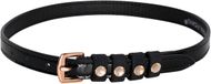 Imperial Riding Leren spoorriemen Pardouz zwart-rose goud