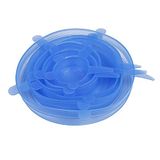 Deksel van silicone, rekbaar, 6 stuks, folieverpakking van 7 tot 20 cm