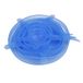 Deksel van silicone, rekbaar, 6 stuks, folieverpakking van 7 tot 20 cm