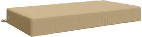 vidaXL Coussin d'assise SOEST 100% Polyester Beige 120 x 60 x 15 cm