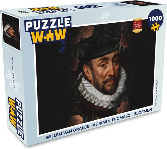 MuchoWow Puzzel Willem van Oranje - Adriaen Thomasz - Bloemen - Legpuzzel - Puzzel 1000 stukjes volwassenen