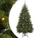 vidaXL Sapin de Noël artificiel 210 cm 300 LED Blanc chaud PVC et Acier Vert