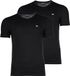 Armani T-shirts met V-hals 2-pack zwart