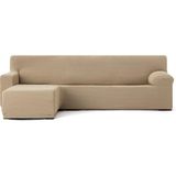 ECOMMERC3 Bankhoes voor chaise longue, kort hoekdeel links, zeer elastisch, bi-elastisch, beige met schuimrubberen banden voor bevestiging rechts of links