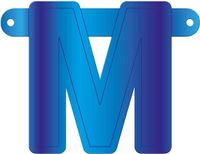 Folat Banner Letter M Blauw