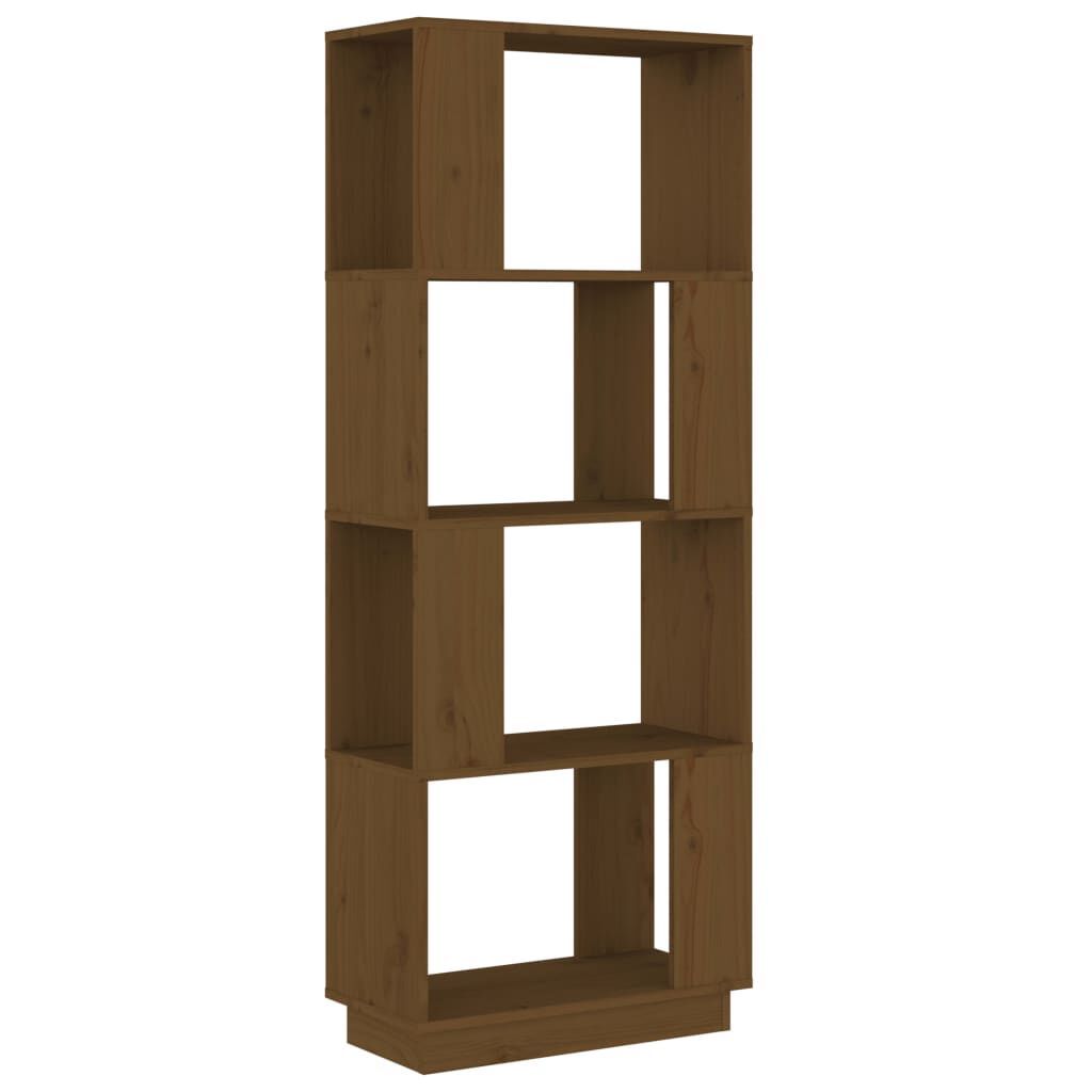 vidaXL Bookcase/Room Divider - 51x25x132 cm - Pine Wood - Brown