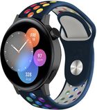 Strap-it Siliconen sport bandje - donkerblauw/kleurrijk